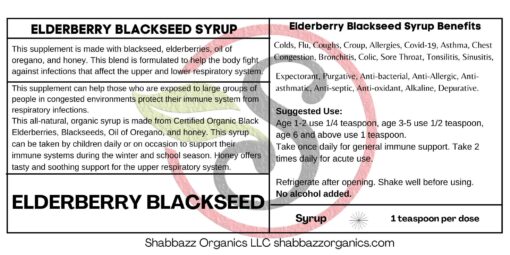 Elderberry Blackseed Syrup