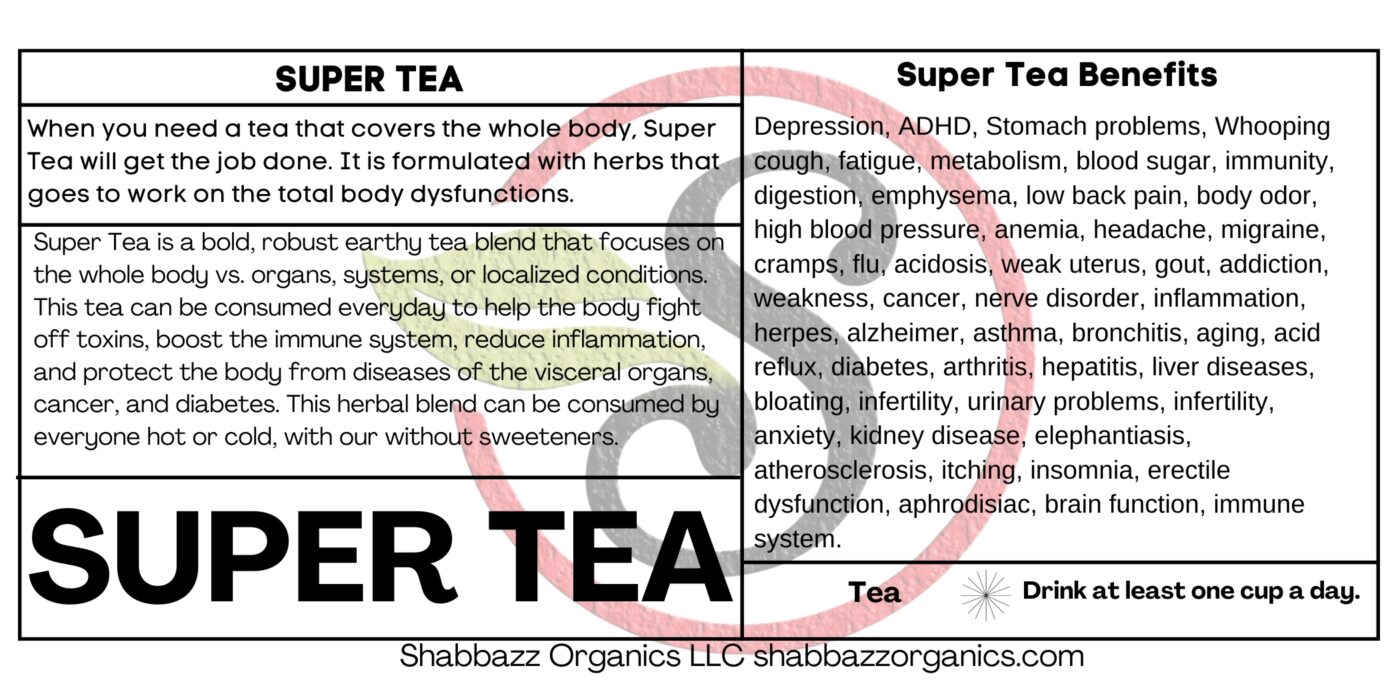 Total Body Super Tea - Shabbazz Organics LLC