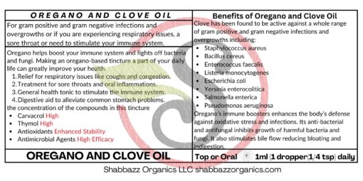 Oregano and Clove Oil