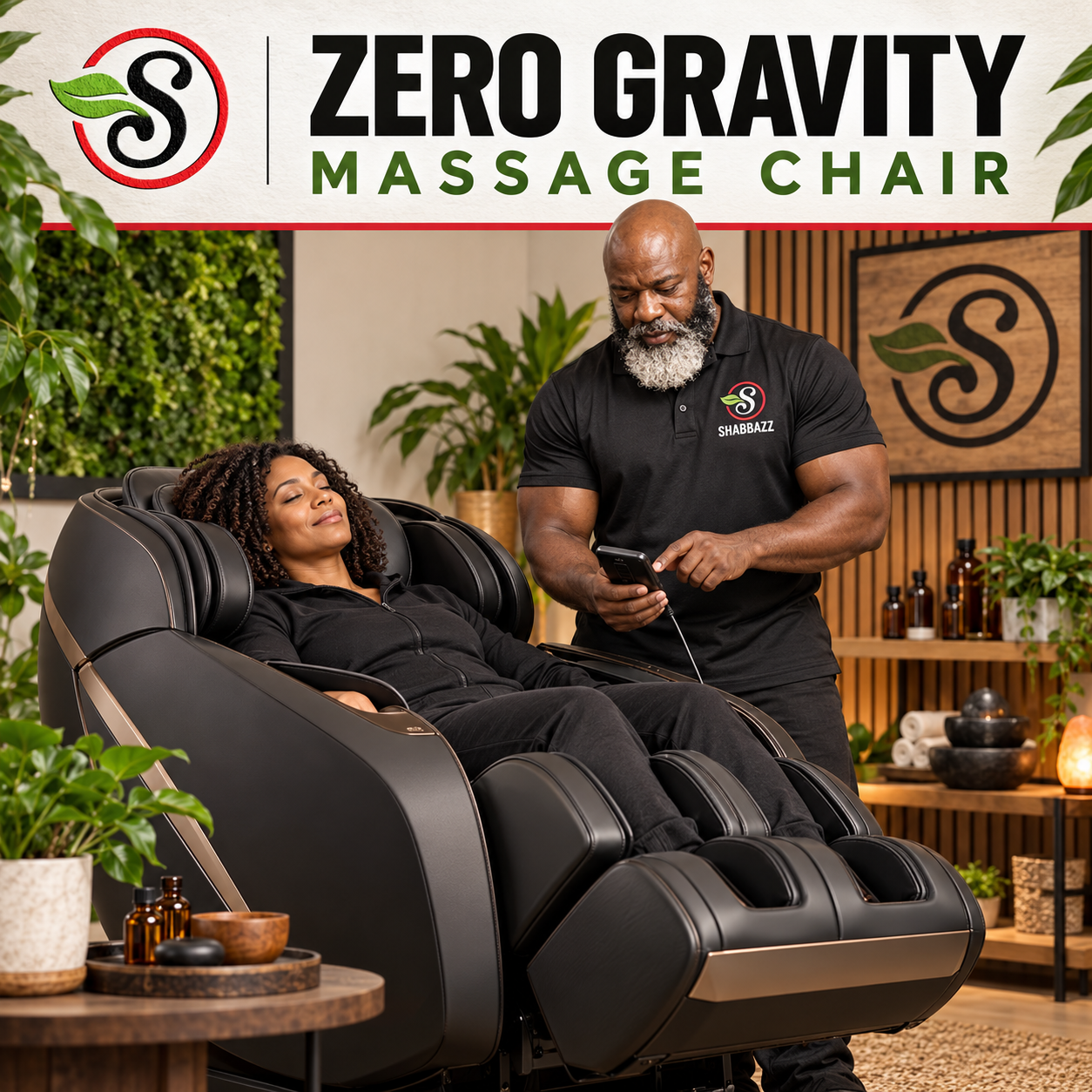 Shabbazz Organics Zero Gravity Massage Chair Therapy